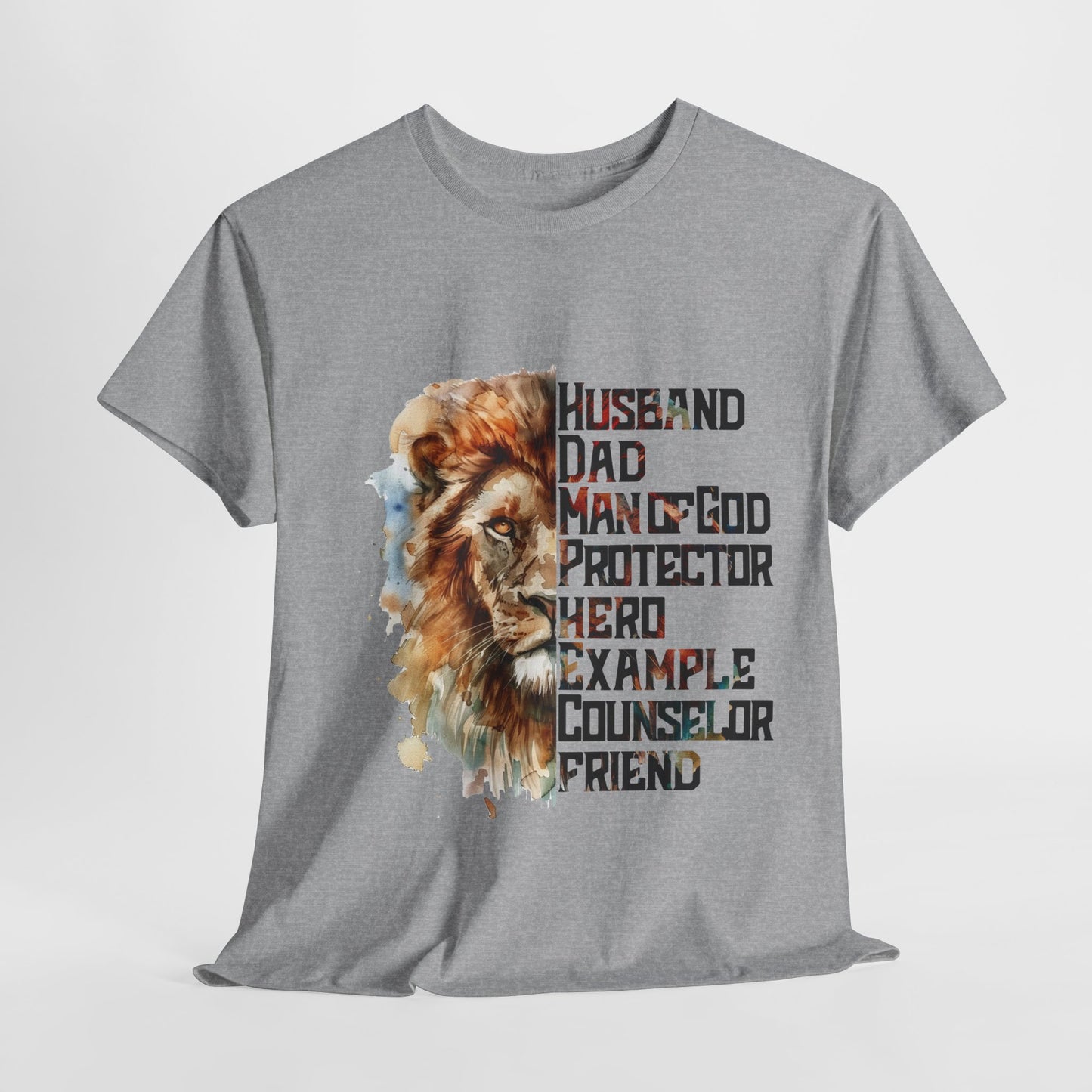 Husband, Father, Man of God Heavy Cotton Tee