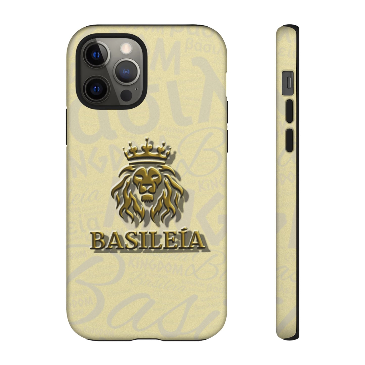 Kingdom of God "Basileia" Gold iPhone Tough Cases (including Pro, Plus, Pro Max, Mini, XR, XS series)