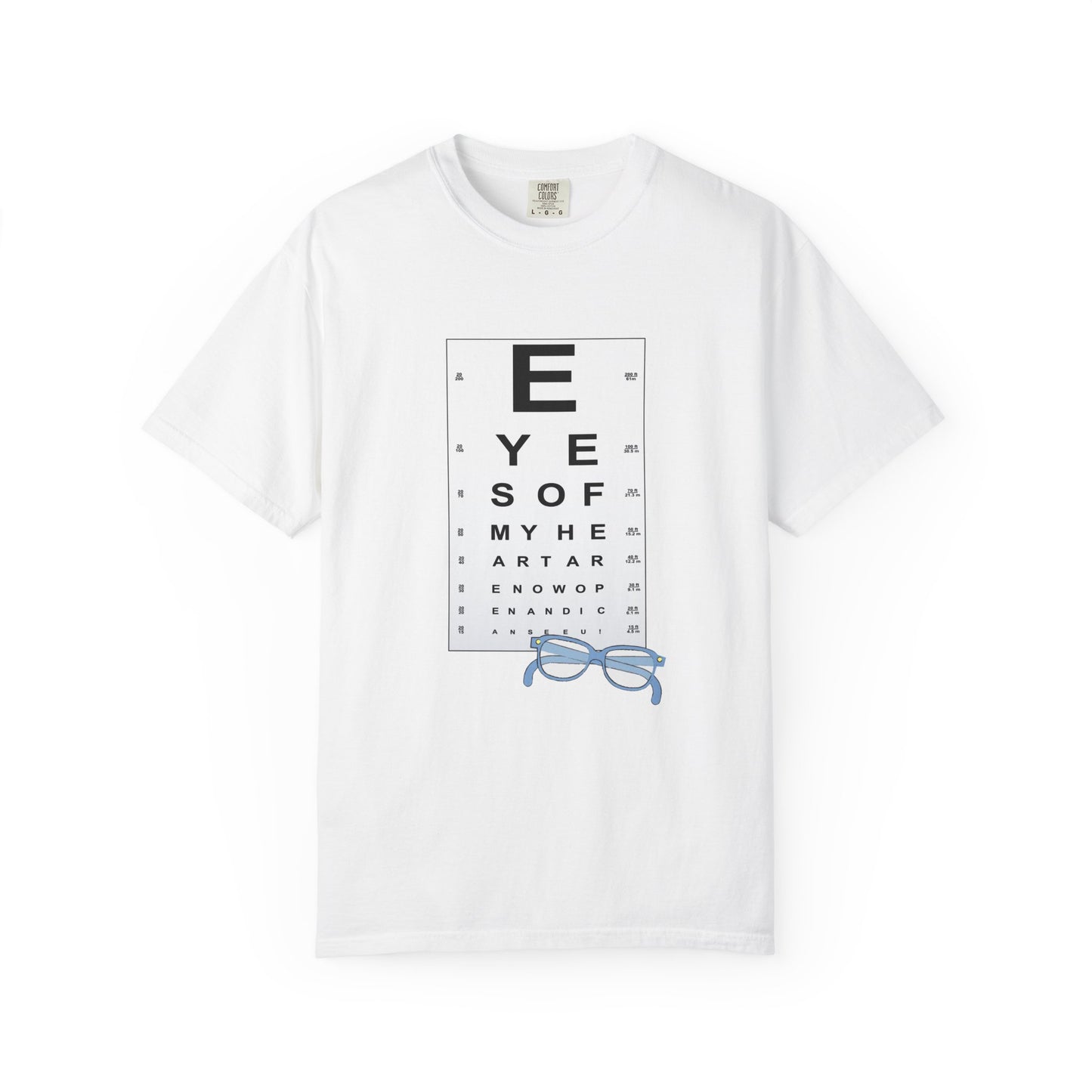 Eyes Open Eye Chart Unisex Garment-Dyed T-shirt