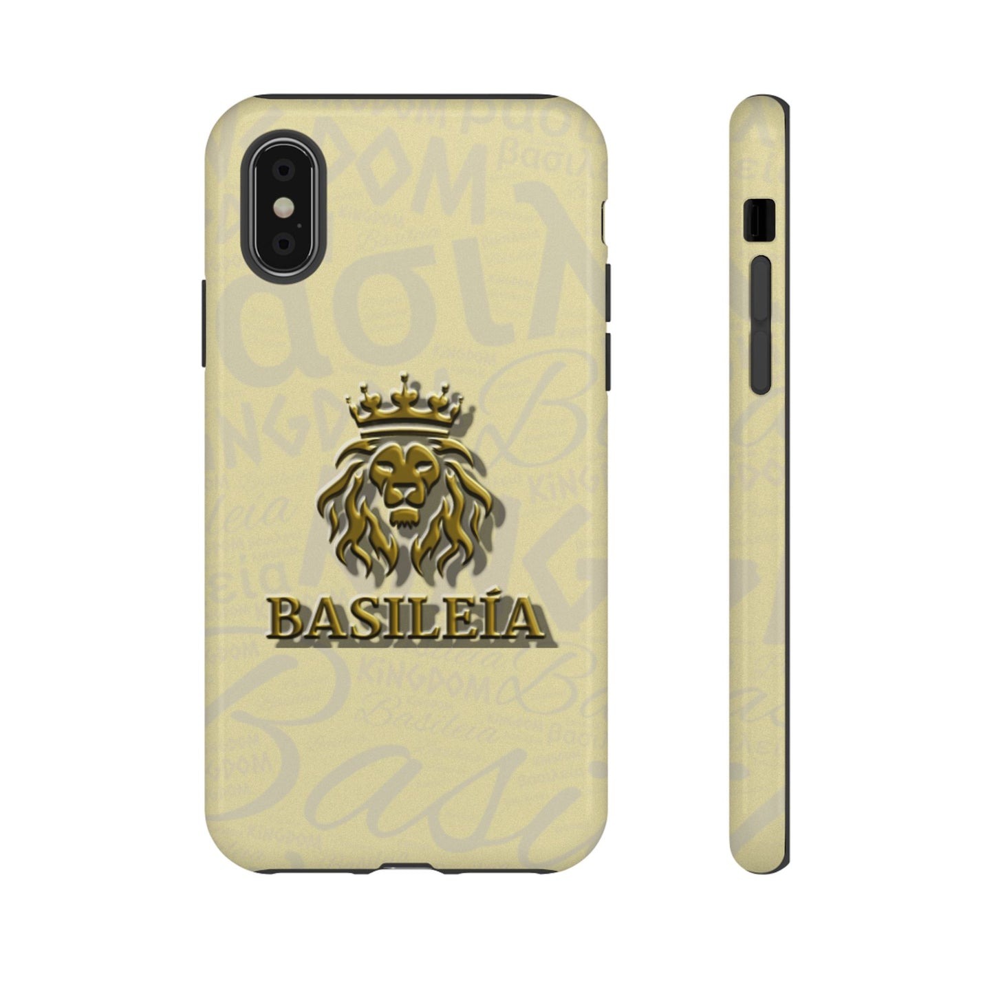 Kingdom of God "Basileia" Gold iPhone Tough Cases (including Pro, Plus, Pro Max, Mini, XR, XS series)