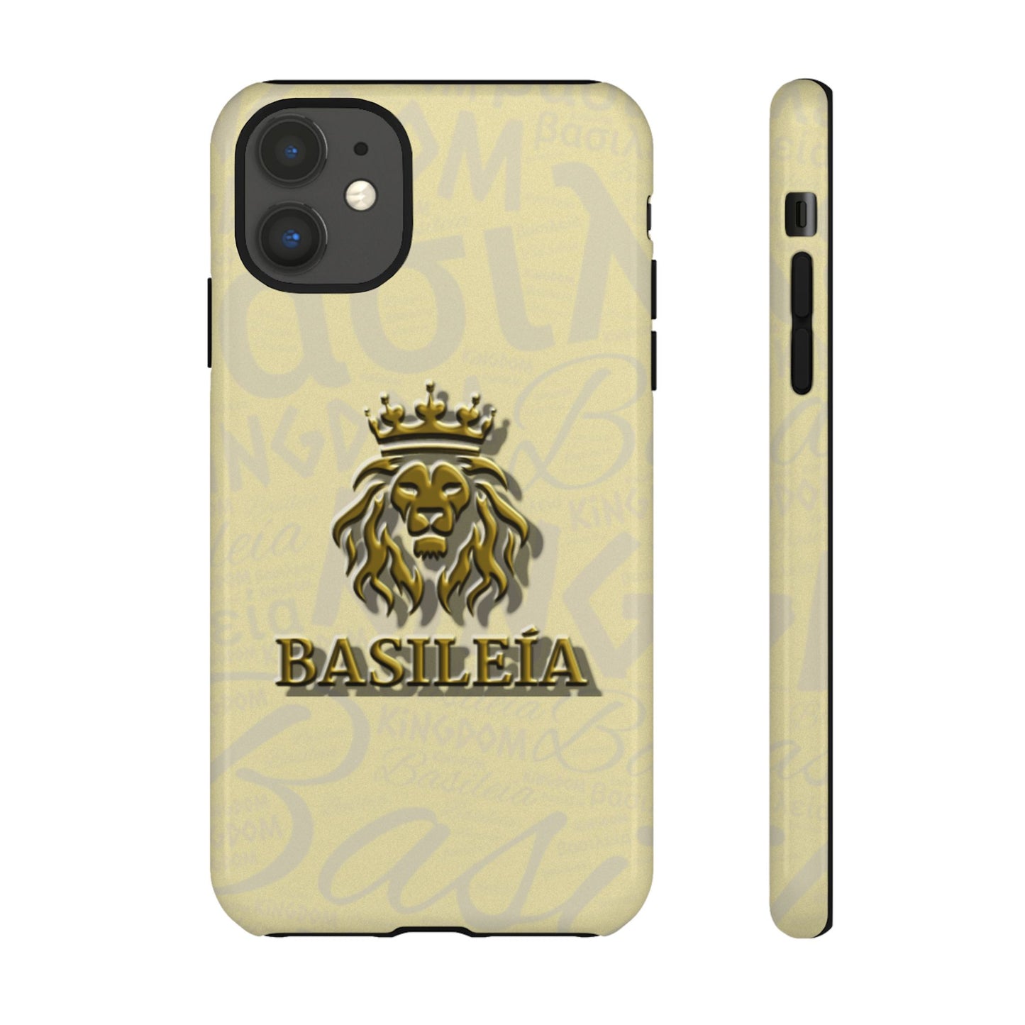 Kingdom of God "Basileia" Gold iPhone Tough Cases (including Pro, Plus, Pro Max, Mini, XR, XS series)