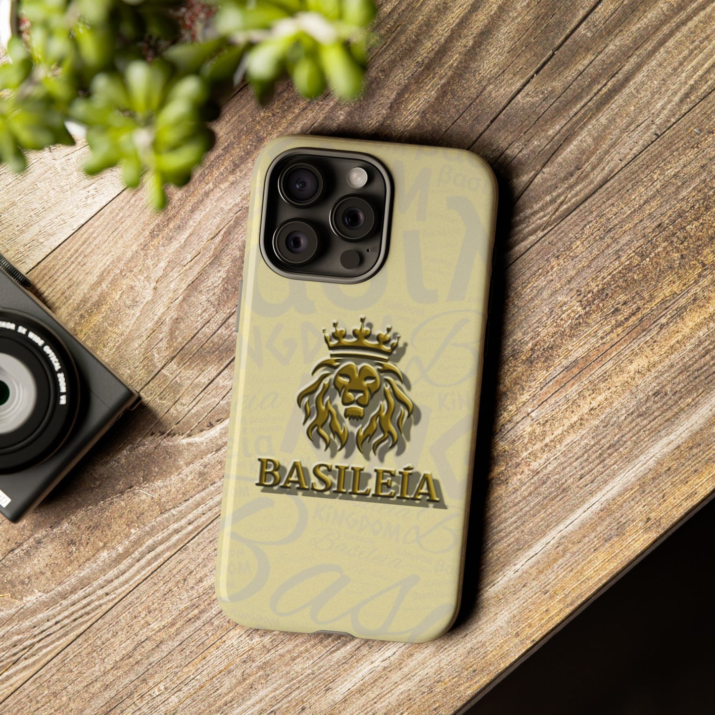 Kingdom of God "Basileia" Gold iPhone Tough Cases (including Pro, Plus, Pro Max, Mini, XR, XS series)