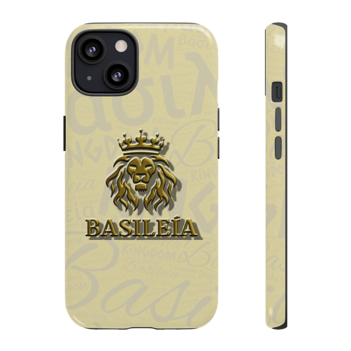Kingdom of God "Basileia" Gold iPhone Tough Cases (including Pro, Plus, Pro Max, Mini, XR, XS series)