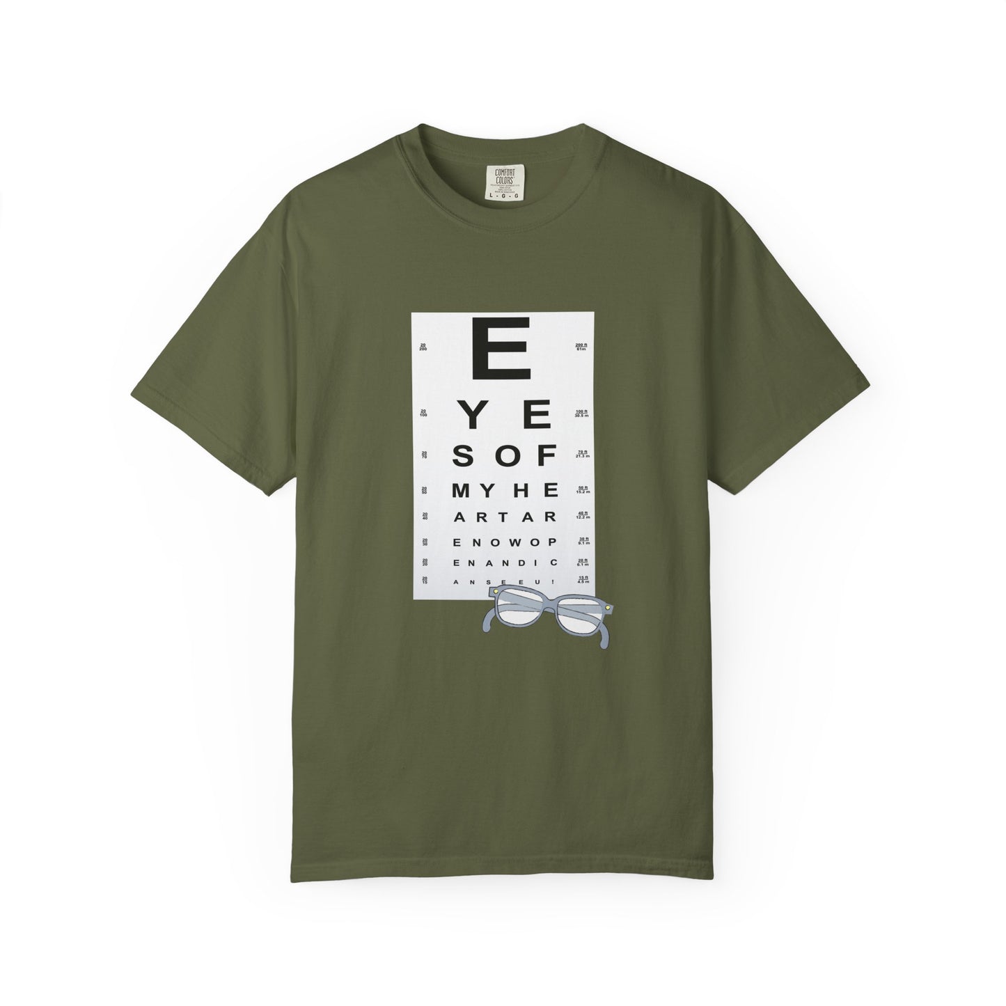 Eyes Open Eye Chart Unisex Garment-Dyed T-shirt