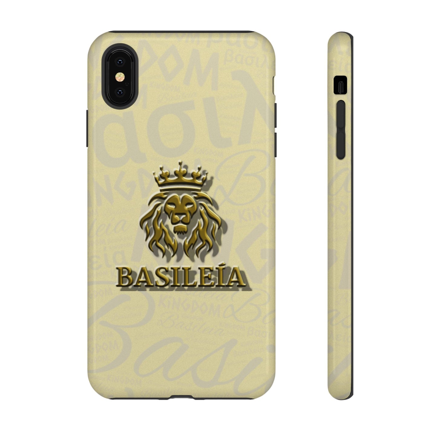 Kingdom of God "Basileia" Gold iPhone Tough Cases (including Pro, Plus, Pro Max, Mini, XR, XS series)