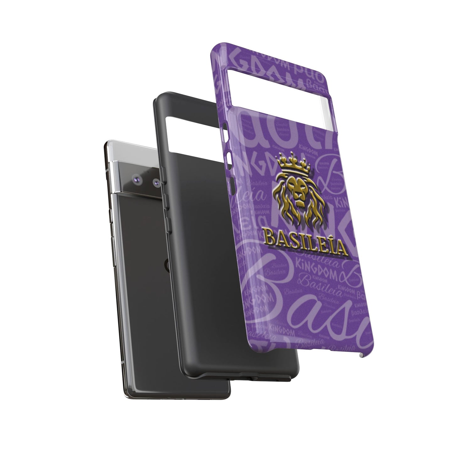 Kingdom of God "Basileía" Google Pixel Purple/Gold Tough Cases (Google Pixel 5, 5G, 6, 6 Pro, 7, 8 and 8 Pro)