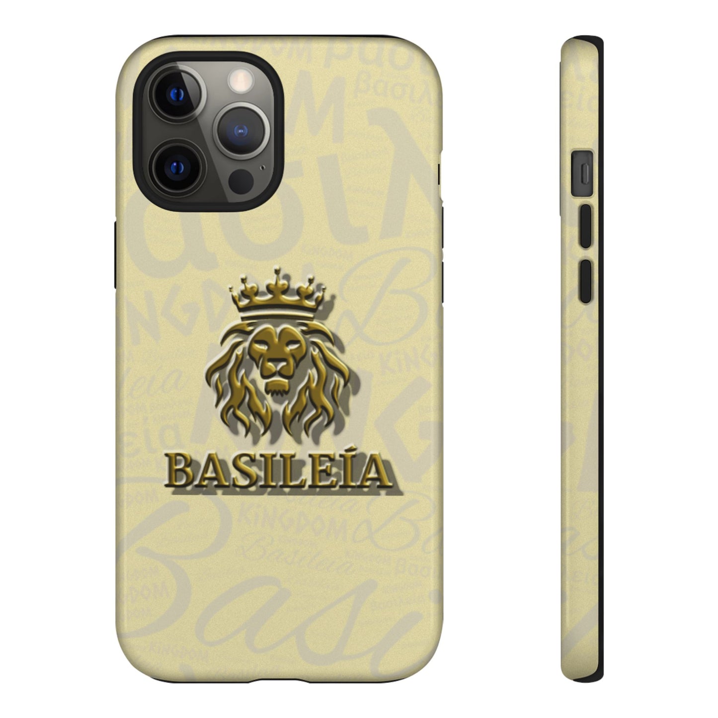 Kingdom of God "Basileia" Gold iPhone Tough Cases (including Pro, Plus, Pro Max, Mini, XR, XS series)