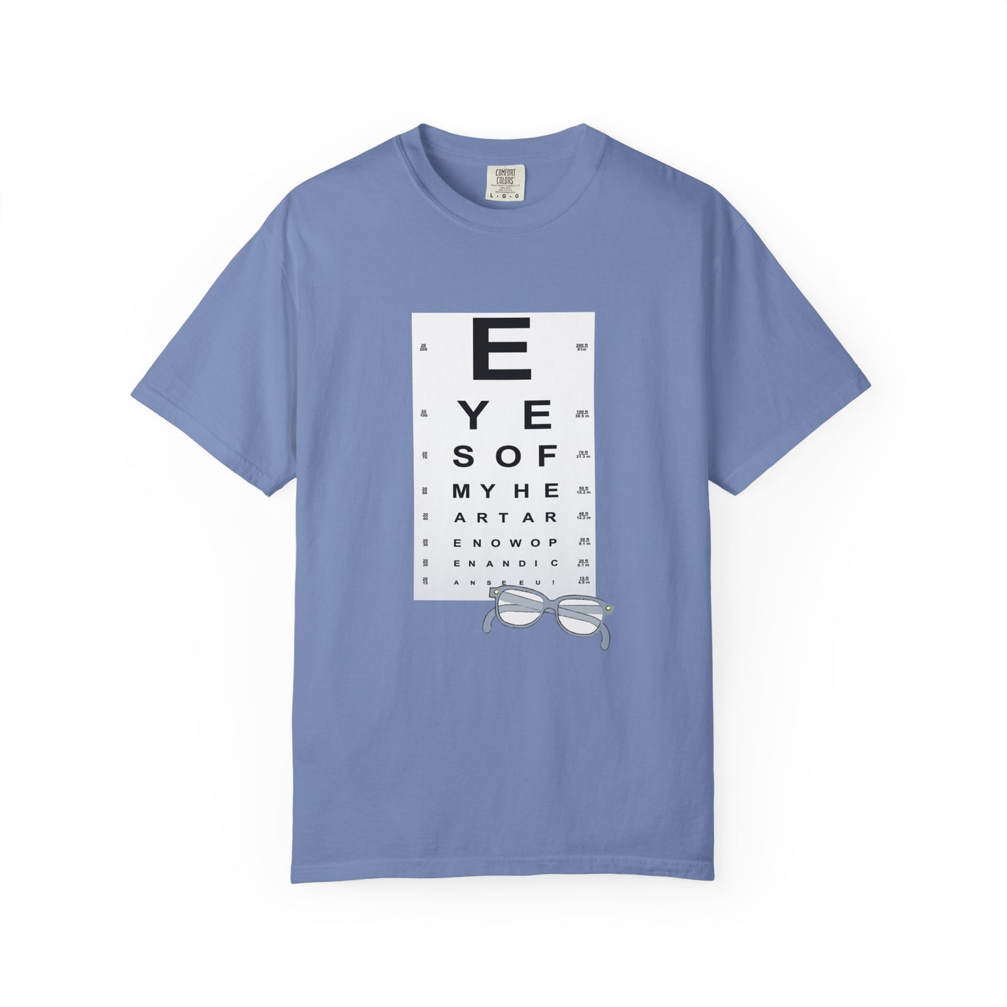 Eyes Open Eye Chart Unisex Garment-Dyed T-shirt