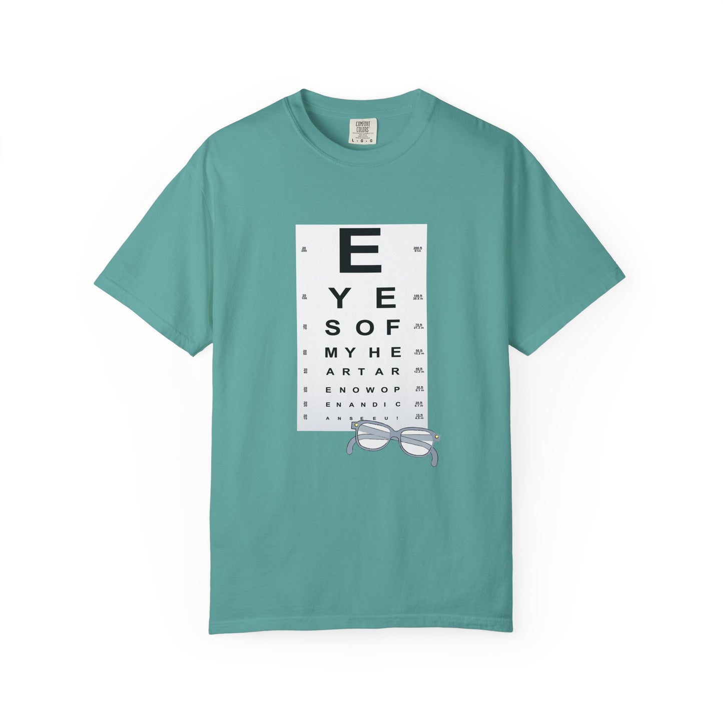 Eyes Open Eye Chart Unisex Garment-Dyed T-shirt