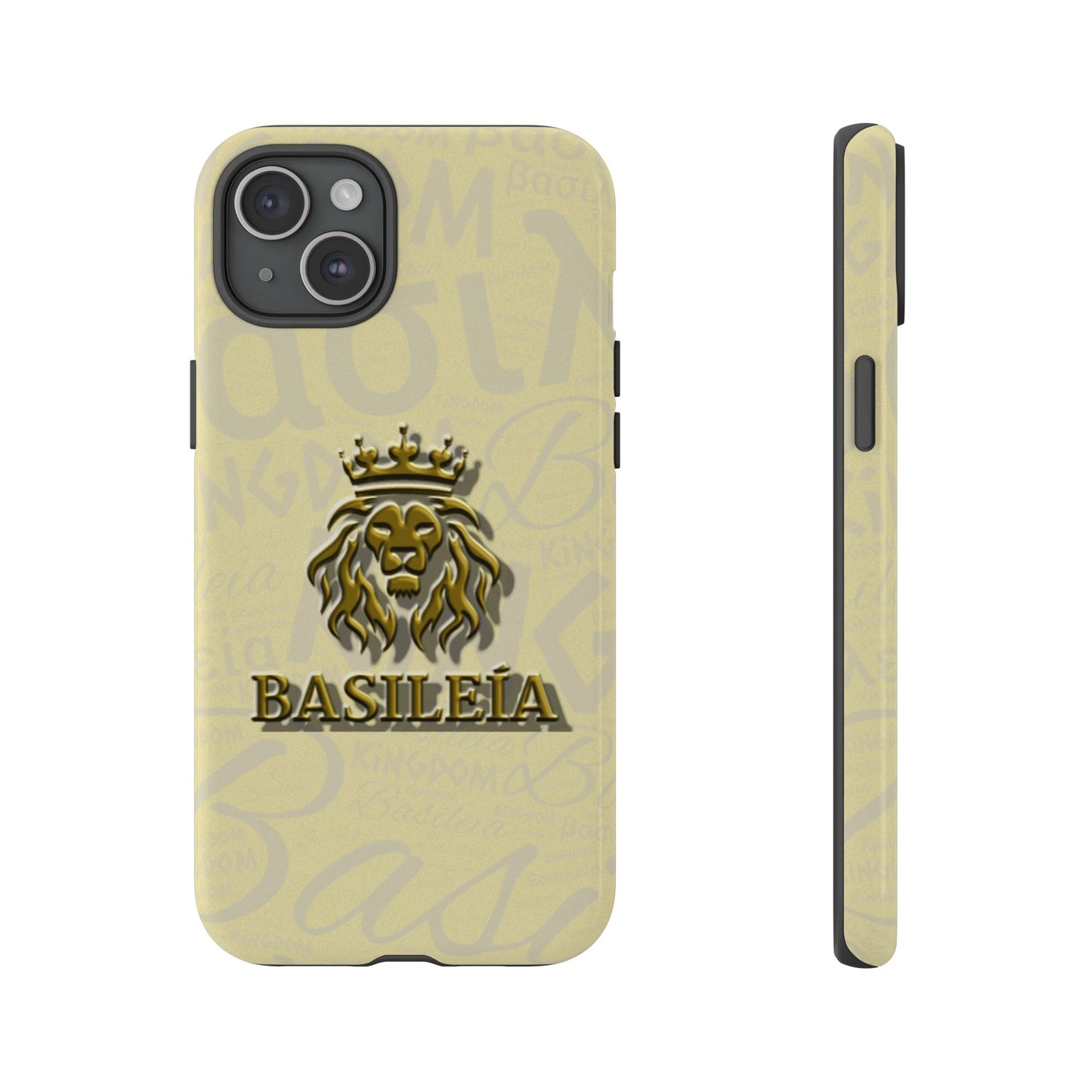 Kingdom of God "Basileia" Gold iPhone Tough Cases (including Pro, Plus, Pro Max, Mini, XR, XS series)