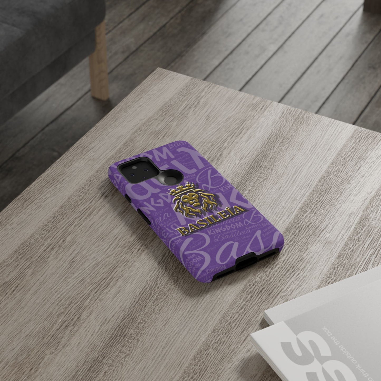 Kingdom of God "Basileía" Google Pixel Purple/Gold Tough Cases (Google Pixel 5, 5G, 6, 6 Pro, 7, 8 and 8 Pro)