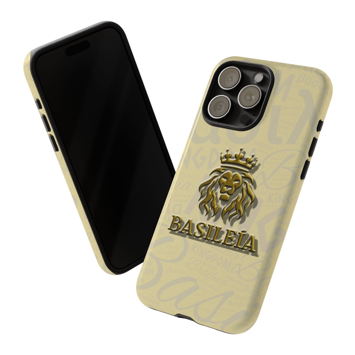 Kingdom of God "Basileia" Gold iPhone Tough Cases (including Pro, Plus, Pro Max, Mini, XR, XS series)