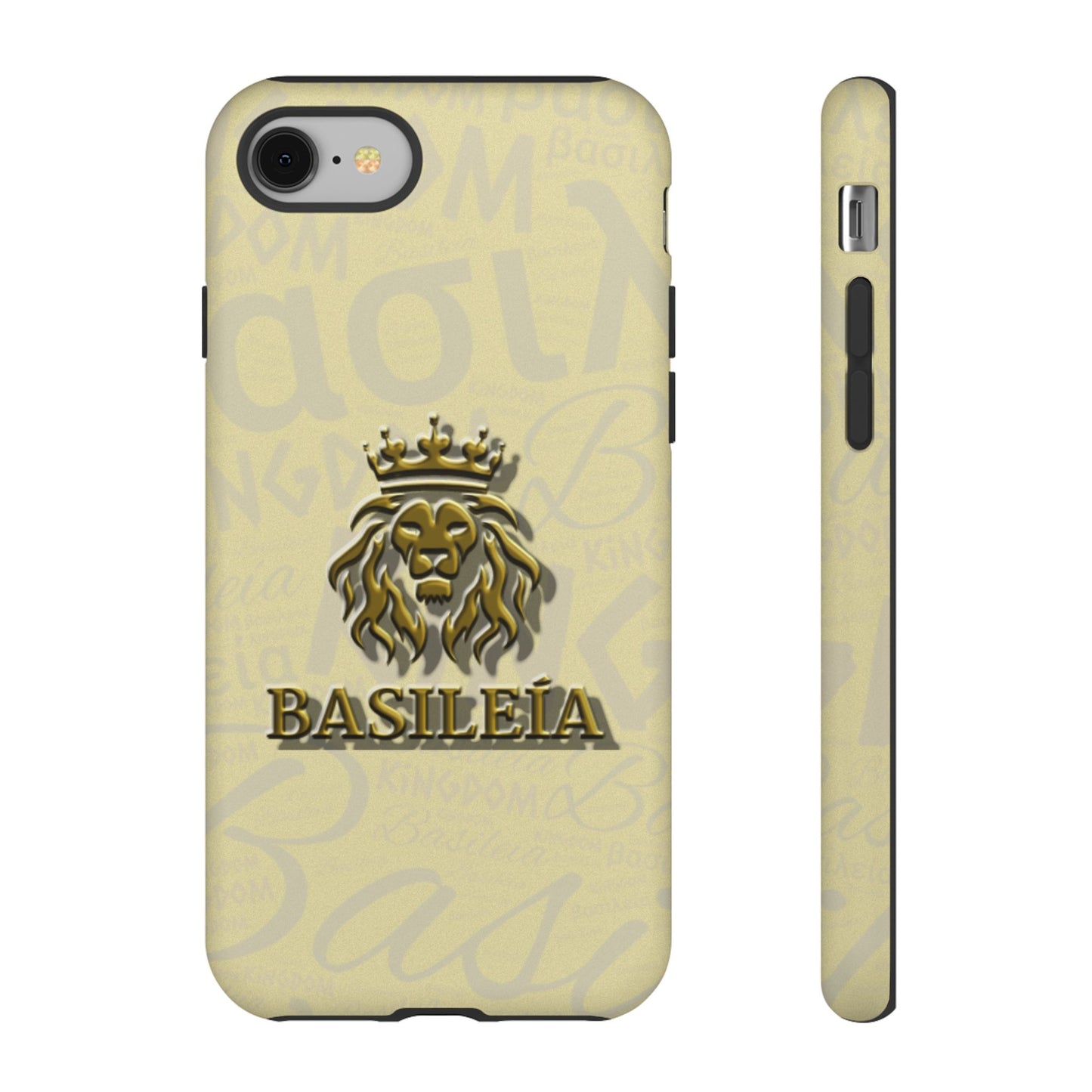 Kingdom of God "Basileia" Gold iPhone Tough Cases (including Pro, Plus, Pro Max, Mini, XR, XS series)