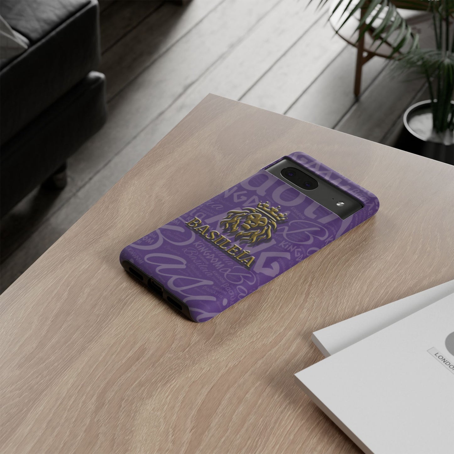 Kingdom of God "Basileía" Google Pixel Purple/Gold Tough Cases (Google Pixel 5, 5G, 6, 6 Pro, 7, 8 and 8 Pro)