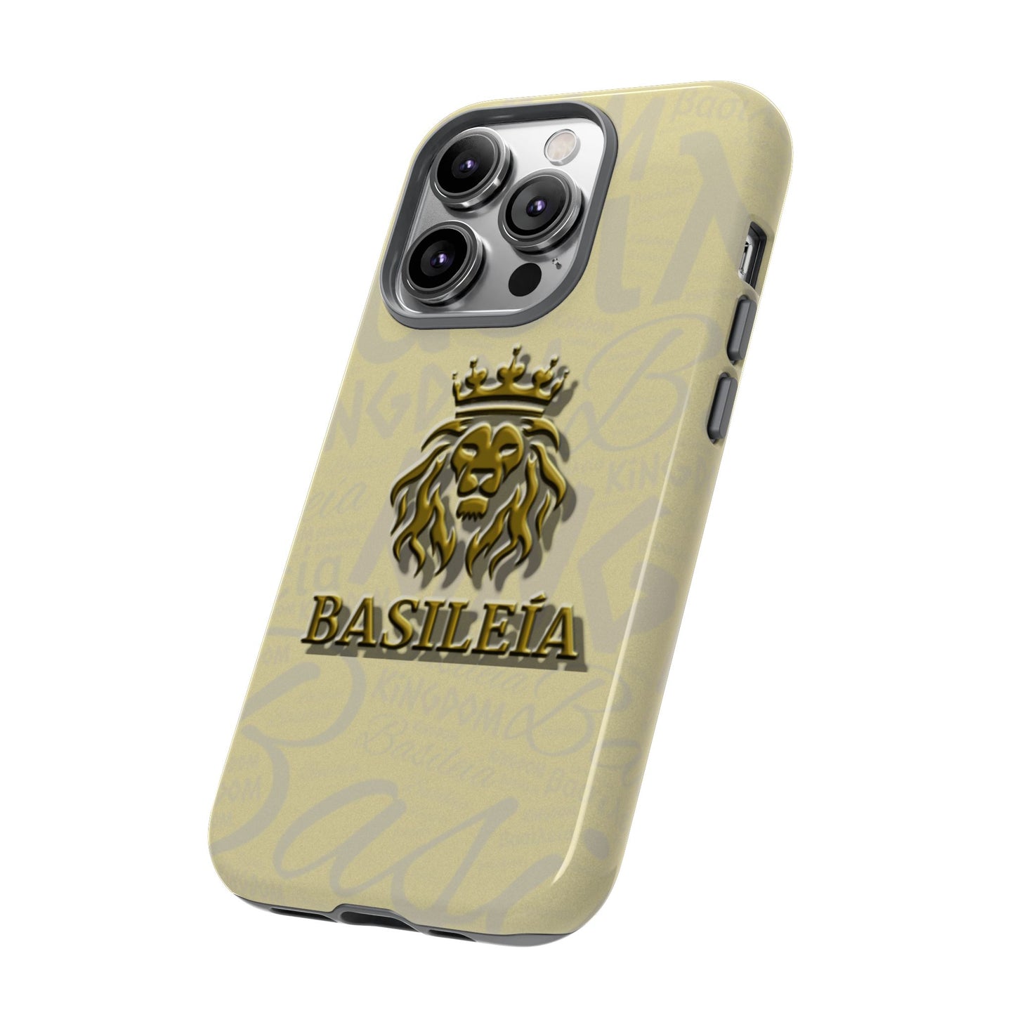 Kingdom of God "Basileia" Gold iPhone Tough Cases (including Pro, Plus, Pro Max, Mini, XR, XS series)