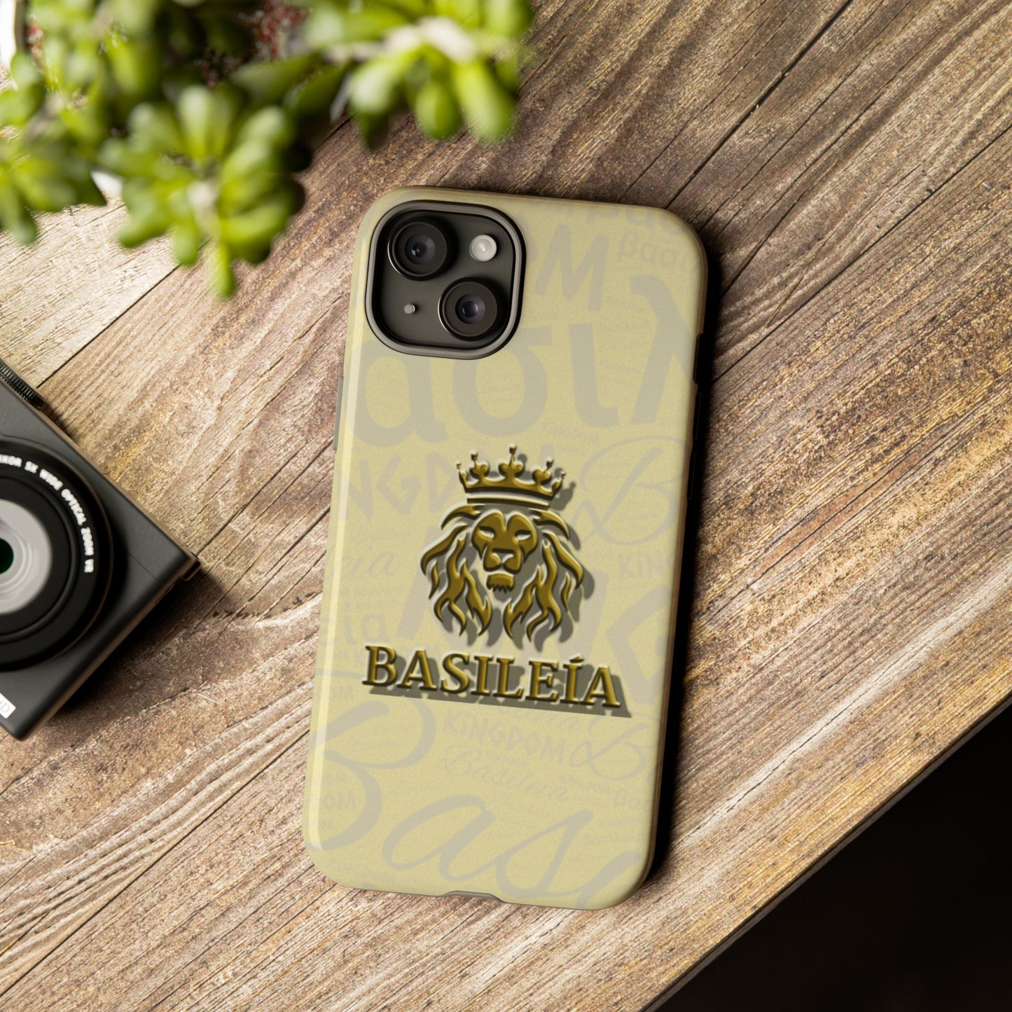 Kingdom of God "Basileia" Gold iPhone Tough Cases (including Pro, Plus, Pro Max, Mini, XR, XS series)