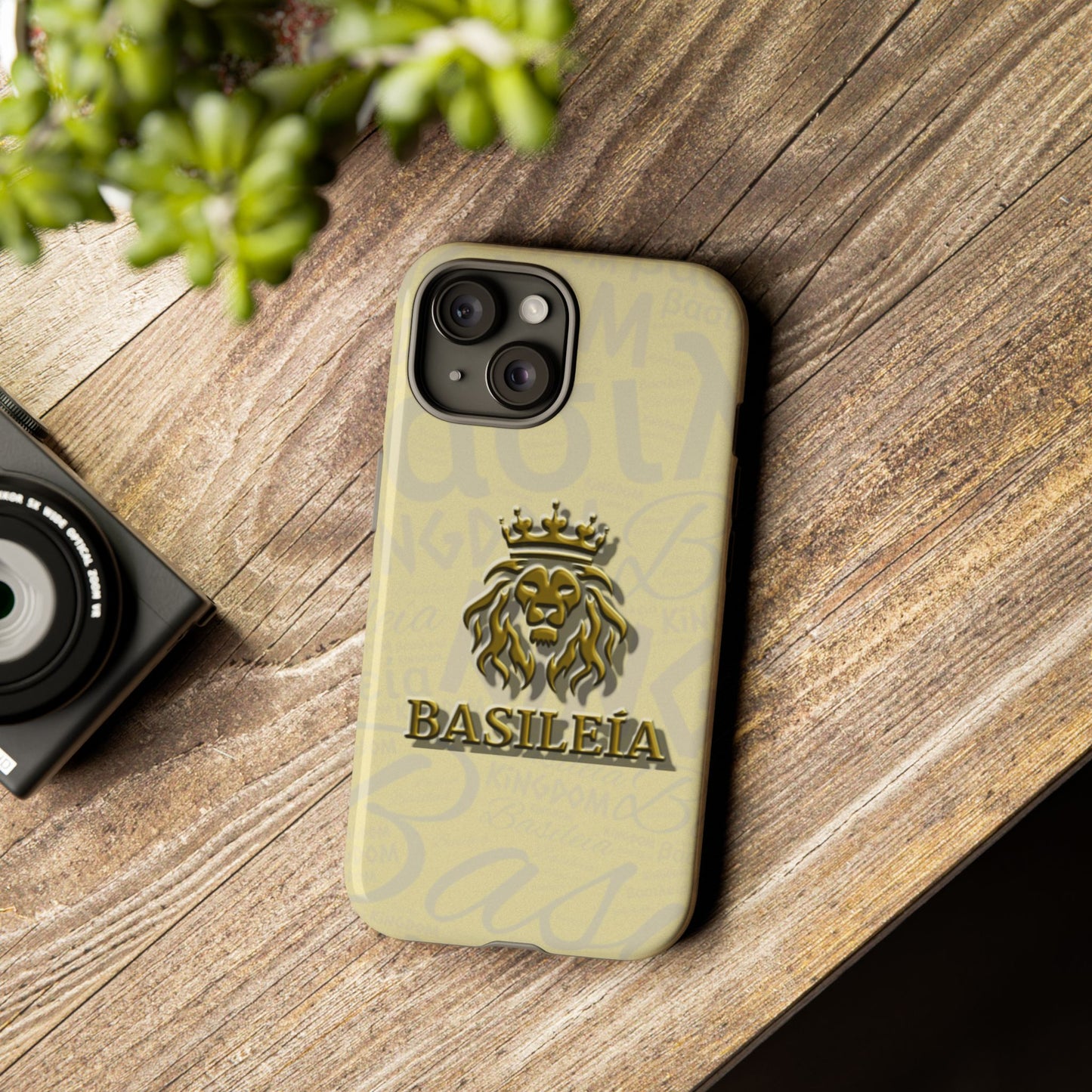 Kingdom of God "Basileia" Gold iPhone Tough Cases (including Pro, Plus, Pro Max, Mini, XR, XS series)