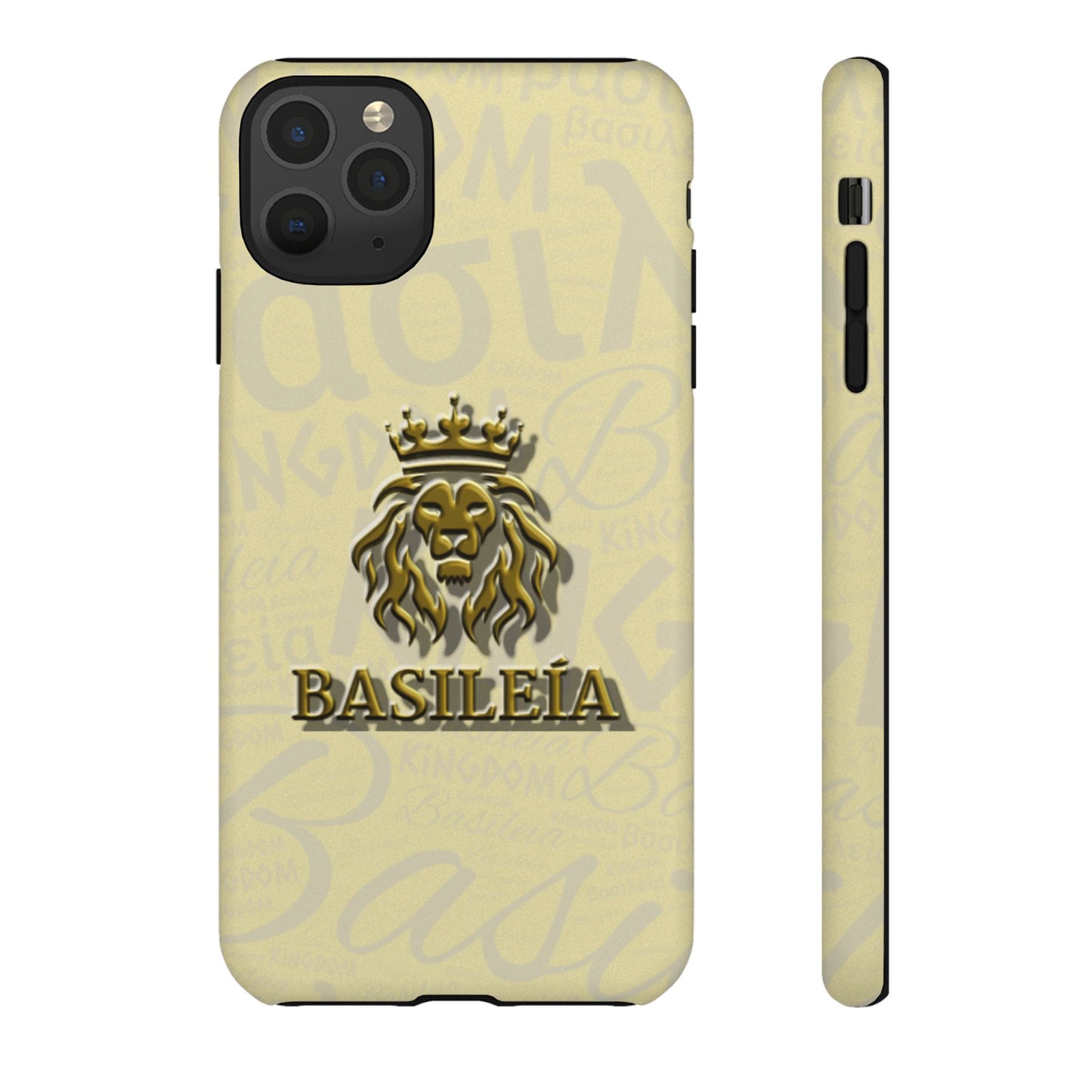Kingdom of God "Basileia" Gold iPhone Tough Cases (including Pro, Plus, Pro Max, Mini, XR, XS series)