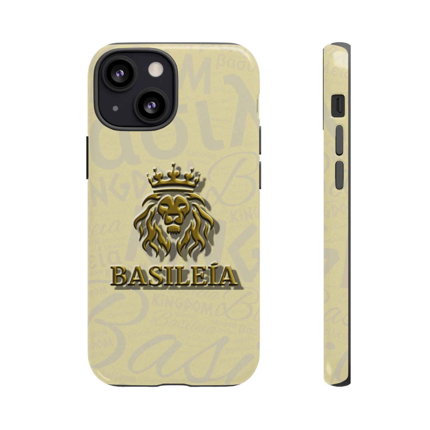 Kingdom of God "Basileia" Gold iPhone Tough Cases (including Pro, Plus, Pro Max, Mini, XR, XS series)
