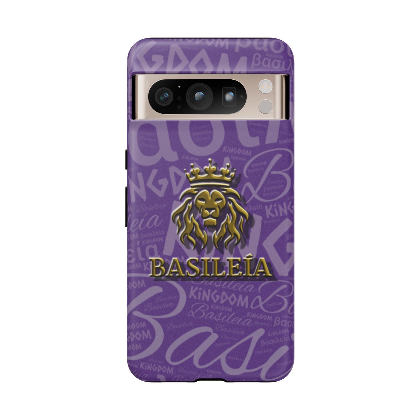 Kingdom of God "Basileía" Google Pixel Purple/Gold Tough Cases (Google Pixel 5, 5G, 6, 6 Pro, 7, 8 and 8 Pro)