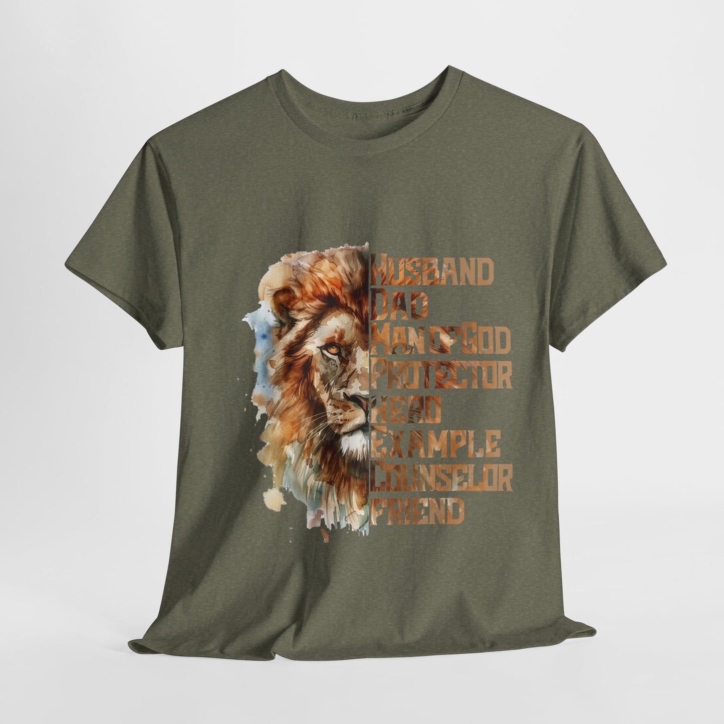Husband, Father, Man of God Heavy Cotton Tee