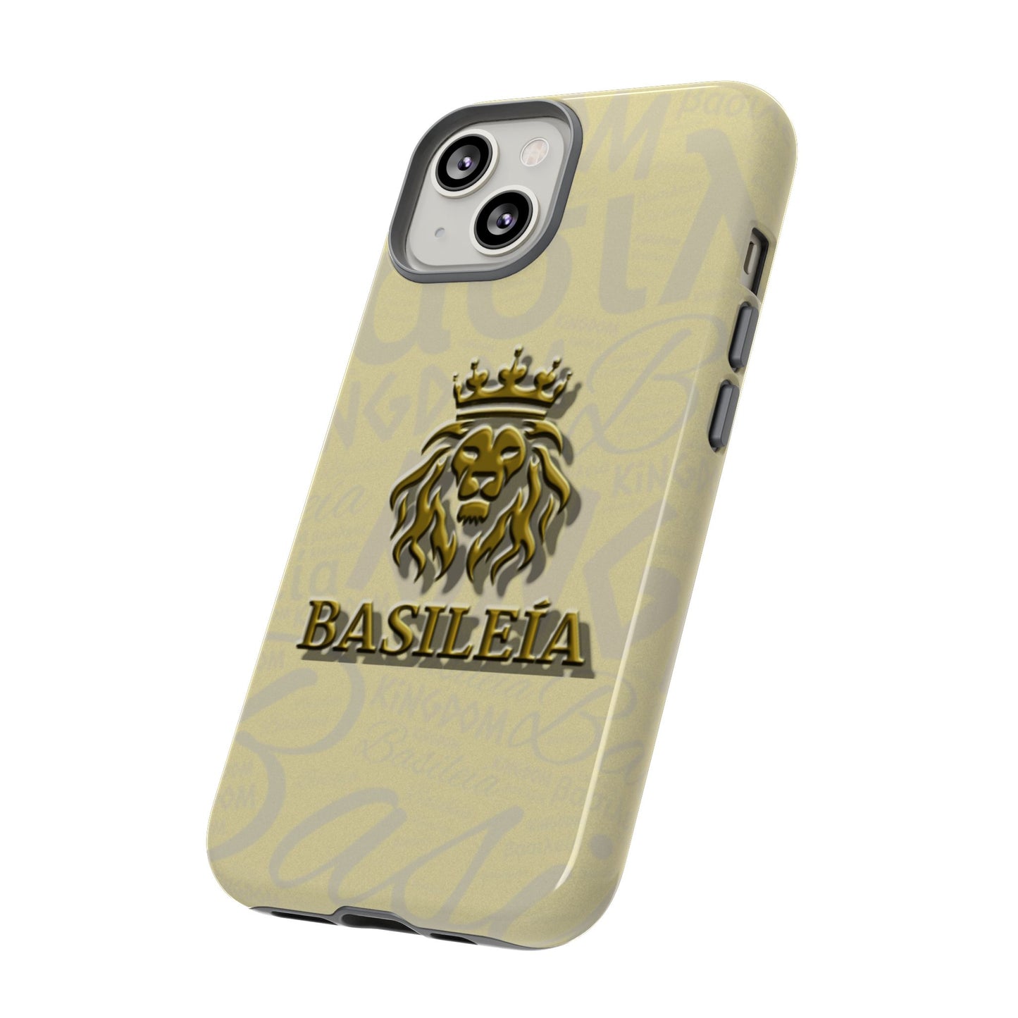 Kingdom of God "Basileia" Gold iPhone Tough Cases (including Pro, Plus, Pro Max, Mini, XR, XS series)