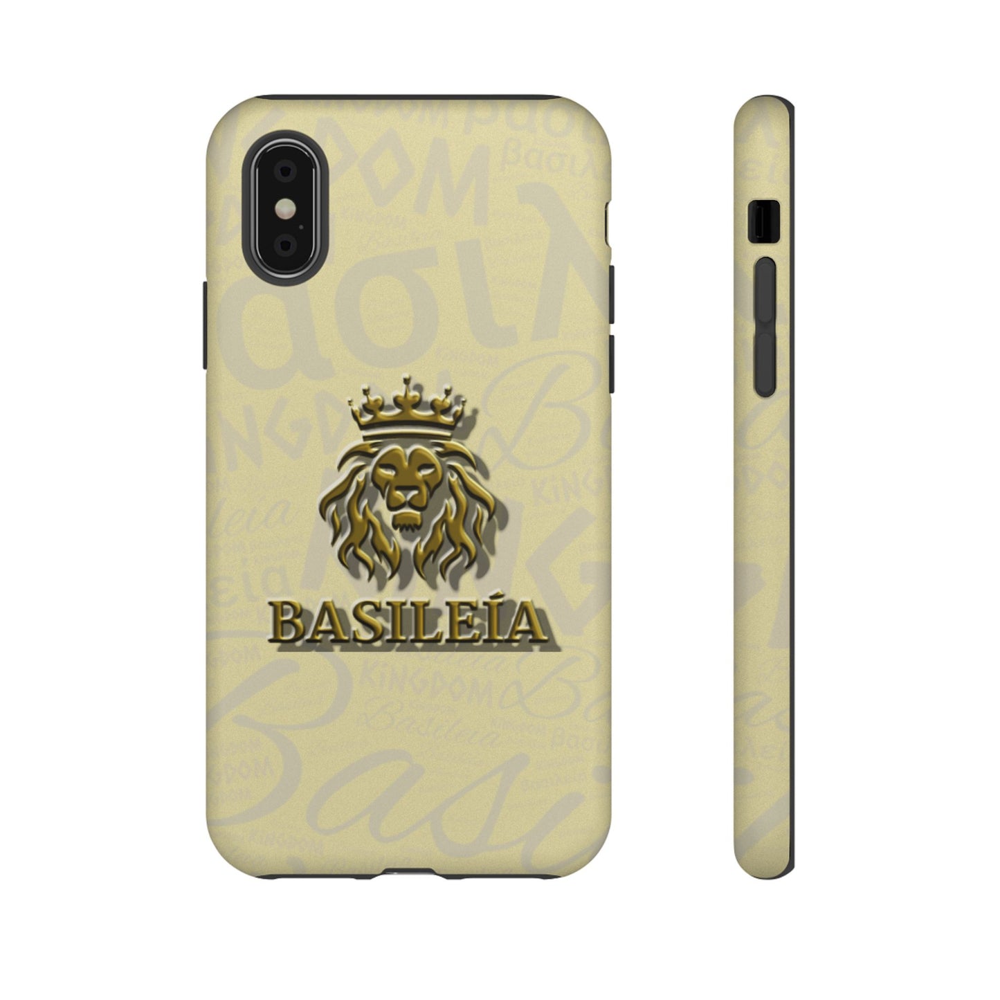 Kingdom of God "Basileia" Gold iPhone Tough Cases (including Pro, Plus, Pro Max, Mini, XR, XS series)