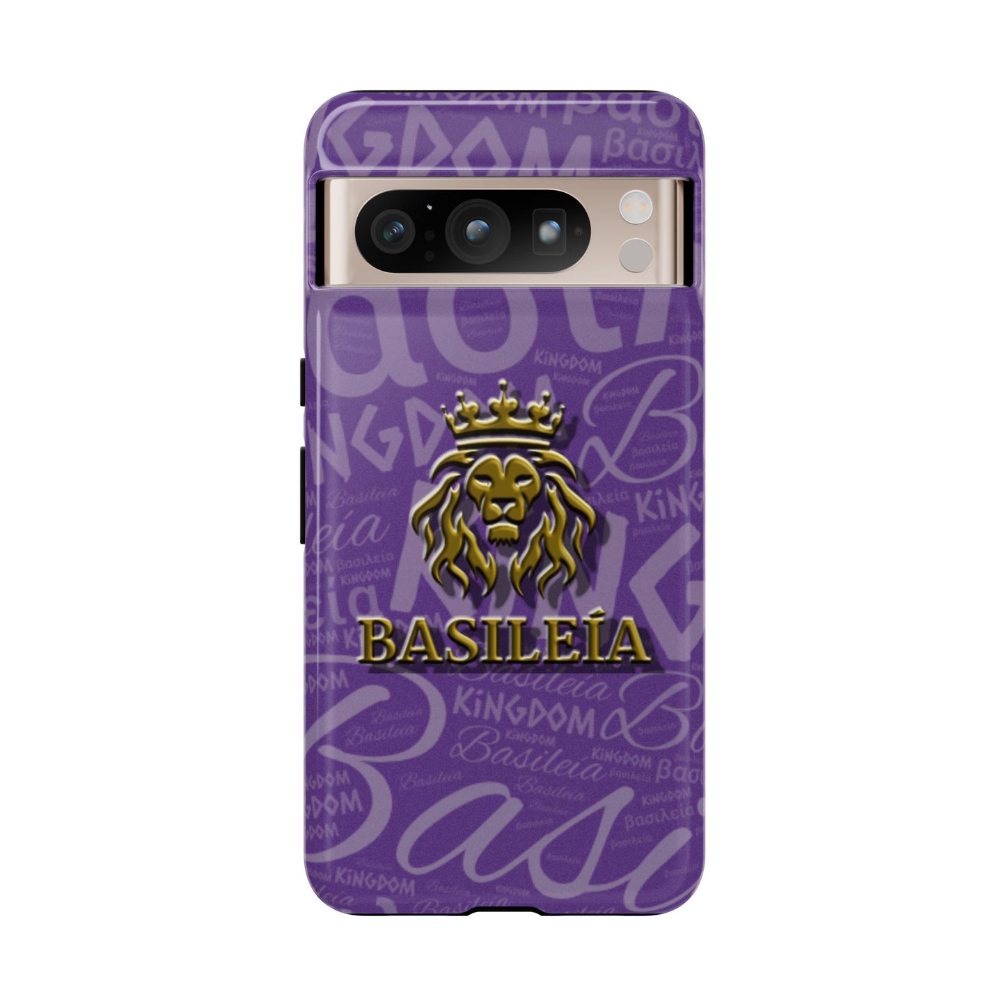 Kingdom of God "Basileía" Google Pixel Purple/Gold Tough Cases (Google Pixel 5, 5G, 6, 6 Pro, 7, 8 and 8 Pro)