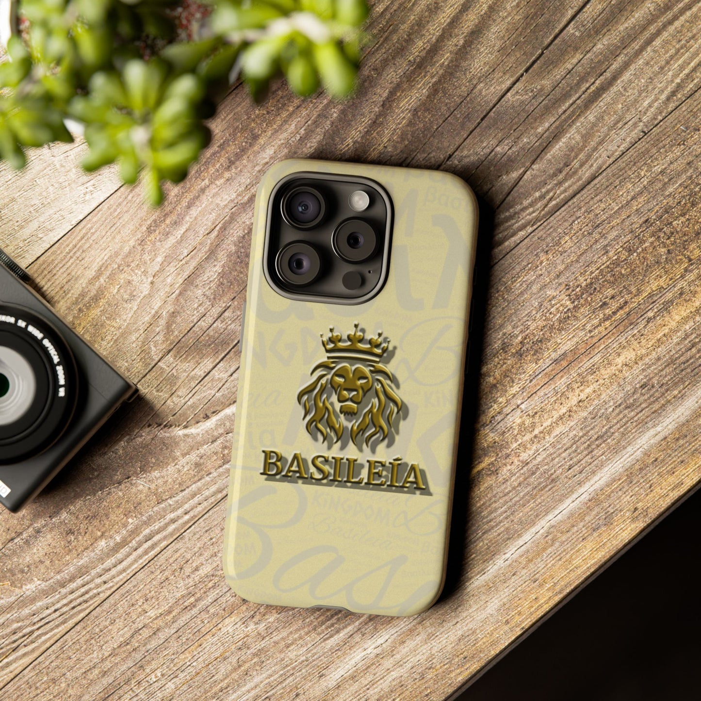 Kingdom of God "Basileia" Gold iPhone Tough Cases (including Pro, Plus, Pro Max, Mini, XR, XS series)
