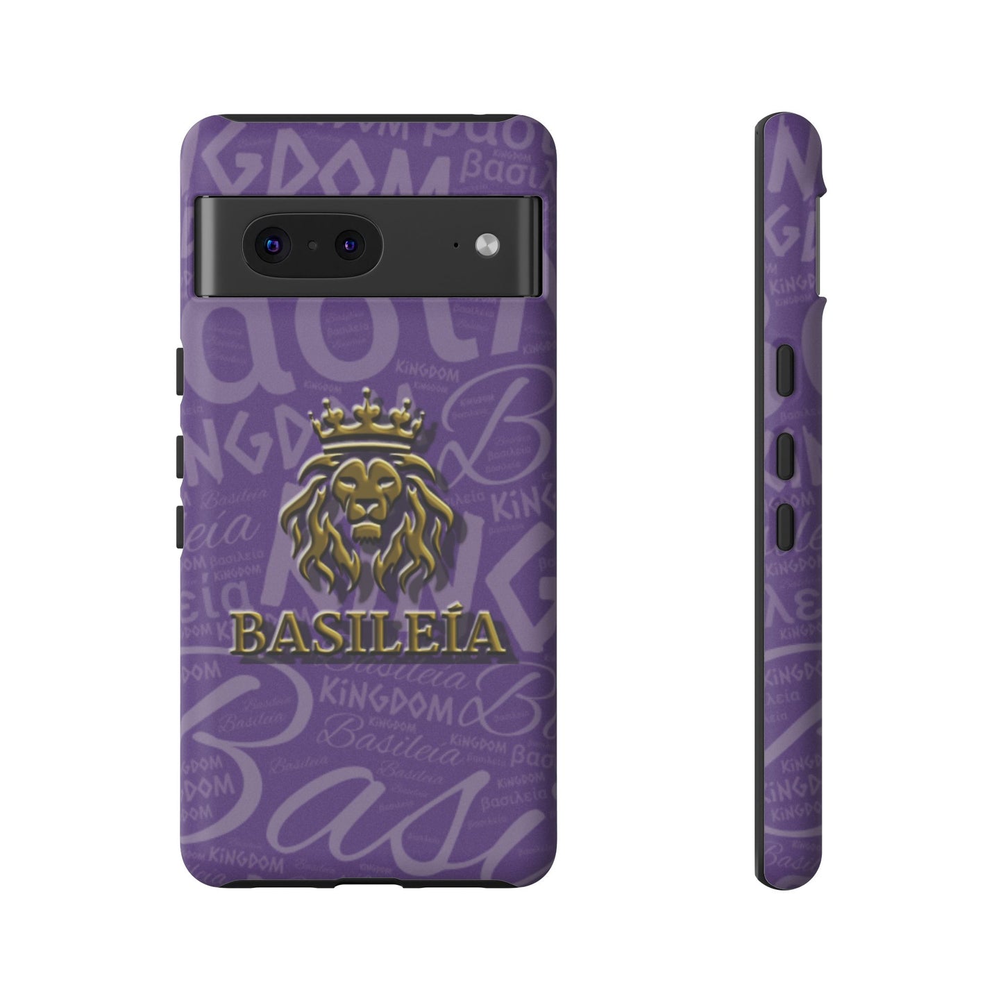 Kingdom of God "Basileía" Google Pixel Purple/Gold Tough Cases (Google Pixel 5, 5G, 6, 6 Pro, 7, 8 and 8 Pro)