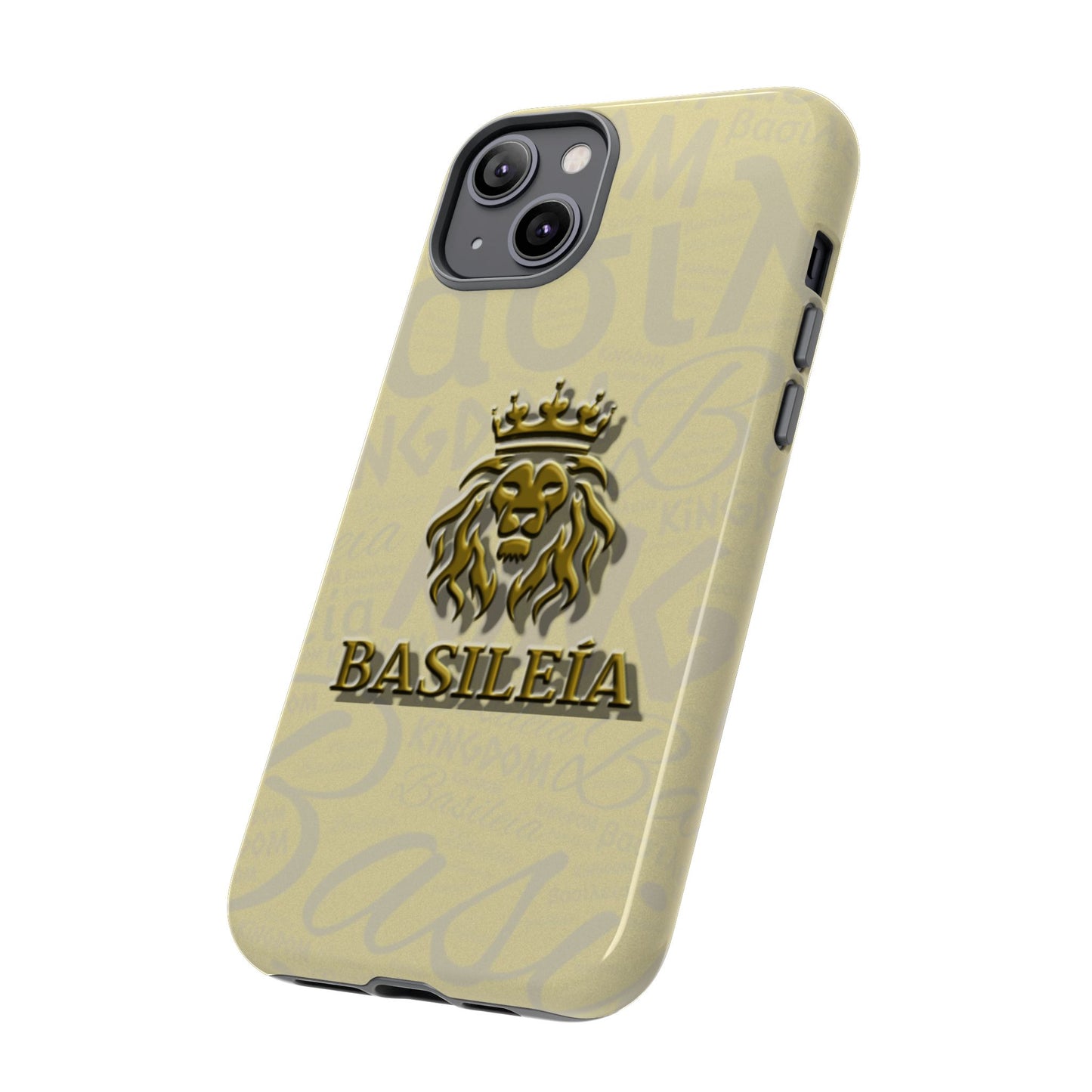 Kingdom of God "Basileia" Gold iPhone Tough Cases (including Pro, Plus, Pro Max, Mini, XR, XS series)