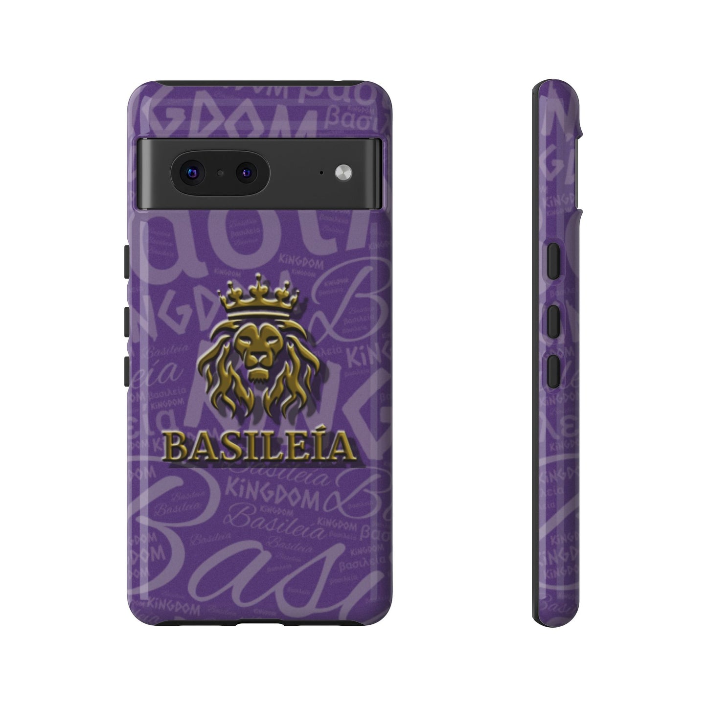 Kingdom of God "Basileía" Google Pixel Purple/Gold Tough Cases (Google Pixel 5, 5G, 6, 6 Pro, 7, 8 and 8 Pro)
