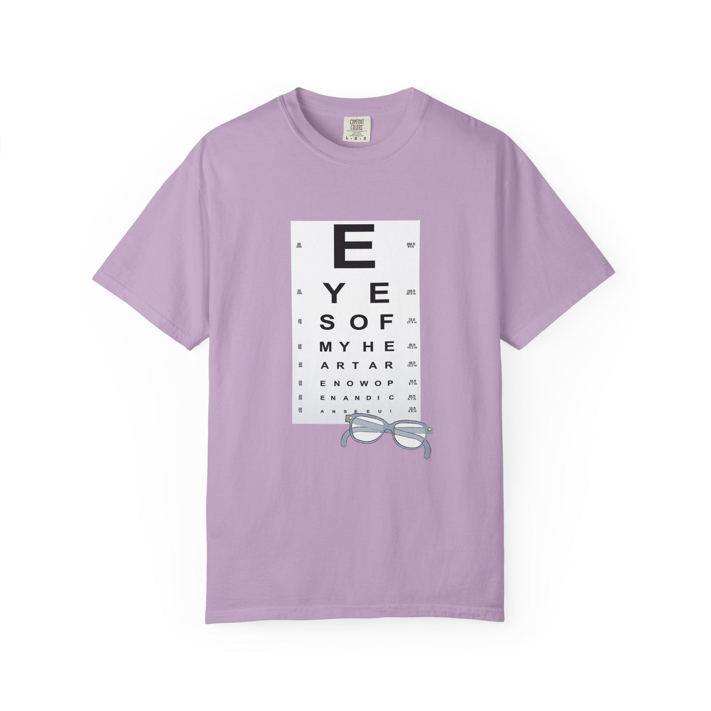 Eyes Open Eye Chart Unisex Garment-Dyed T-shirt