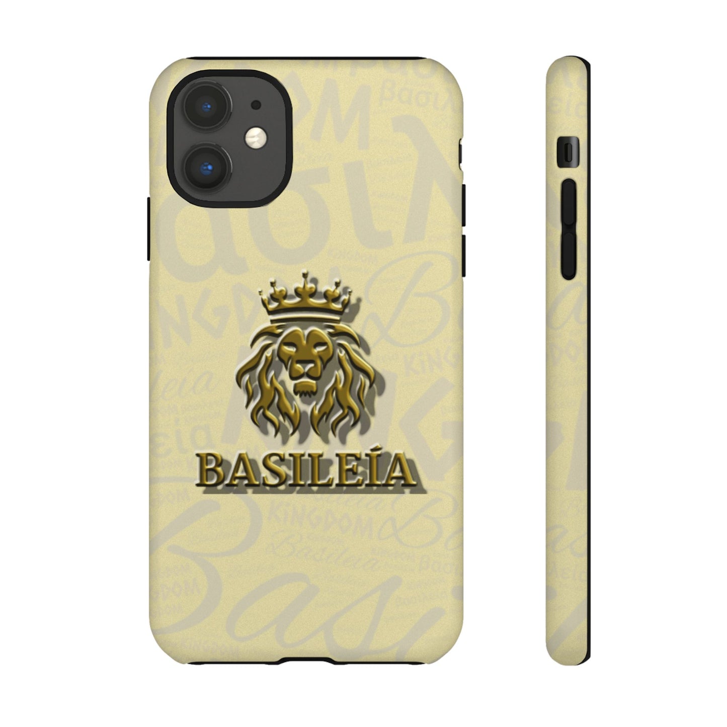 Kingdom of God "Basileia" Gold iPhone Tough Cases (including Pro, Plus, Pro Max, Mini, XR, XS series)