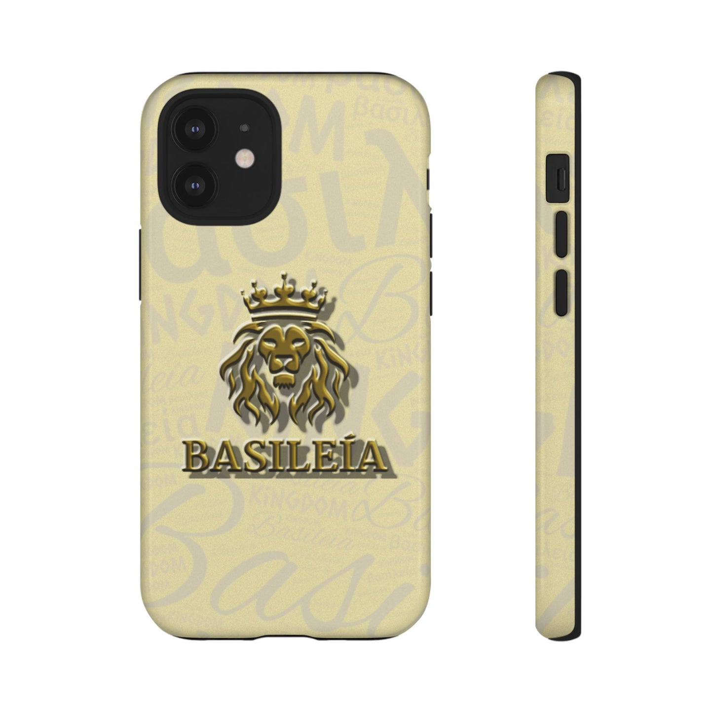 Kingdom of God "Basileia" Gold iPhone Tough Cases (including Pro, Plus, Pro Max, Mini, XR, XS series)