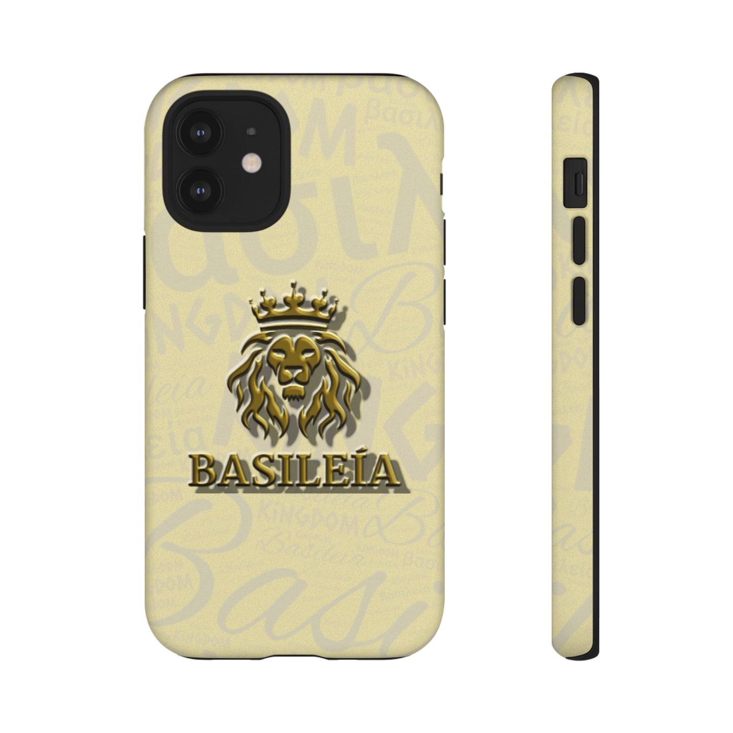Kingdom of God "Basileia" Gold iPhone Tough Cases (including Pro, Plus, Pro Max, Mini, XR, XS series)