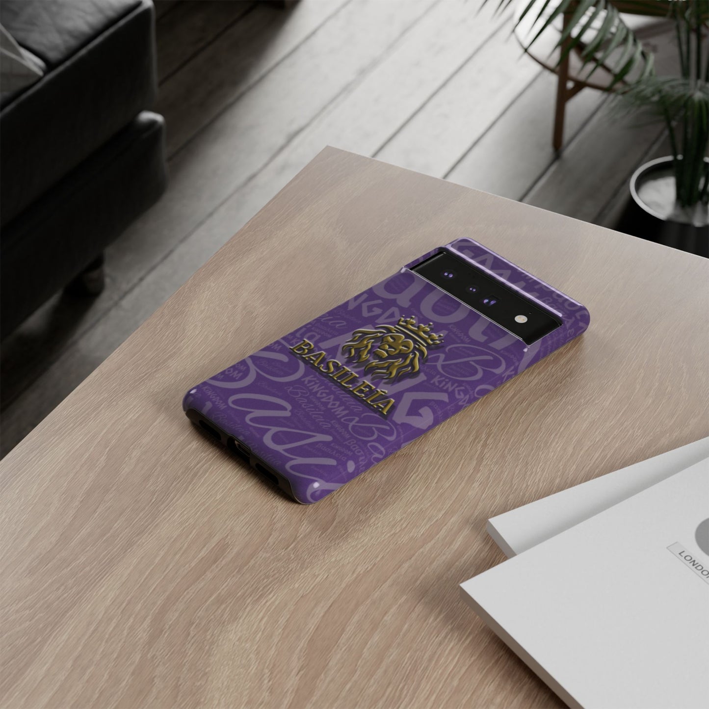 Kingdom of God "Basileía" Google Pixel Purple/Gold Tough Cases (Google Pixel 5, 5G, 6, 6 Pro, 7, 8 and 8 Pro)