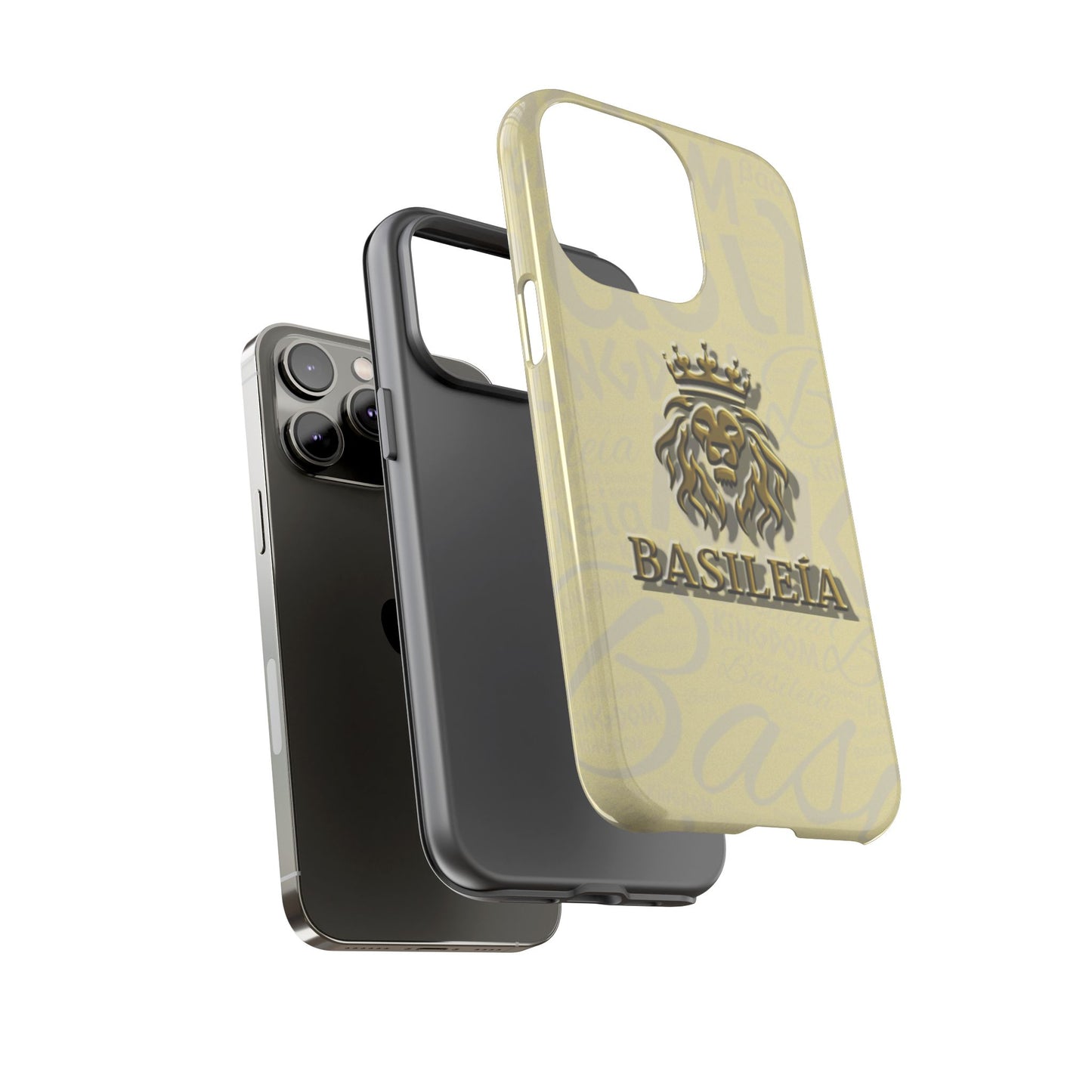 Kingdom of God "Basileia" Gold iPhone Tough Cases (including Pro, Plus, Pro Max, Mini, XR, XS series)