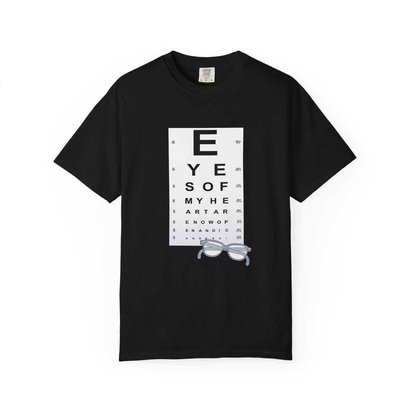 Eyes Open Eye Chart Unisex Garment-Dyed T-shirt