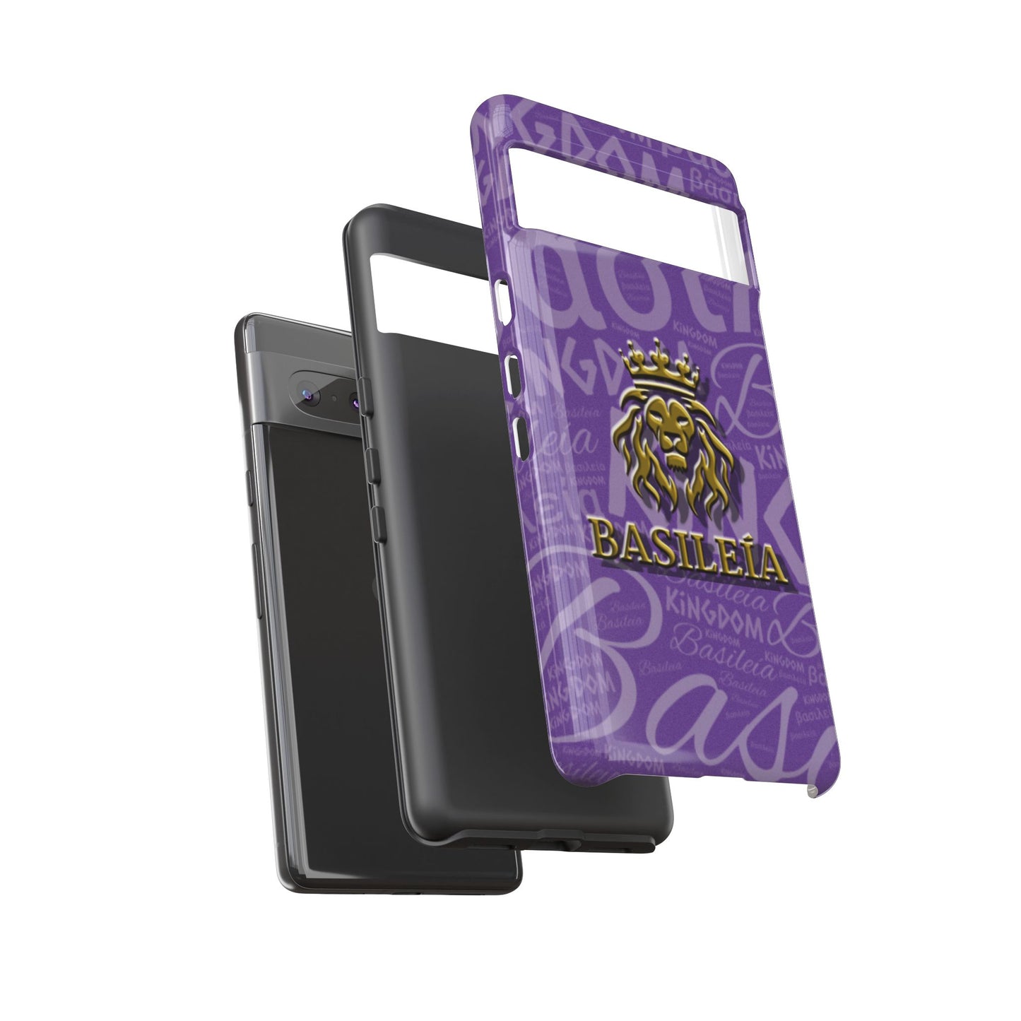 Kingdom of God "Basileía" Google Pixel Purple/Gold Tough Cases (Google Pixel 5, 5G, 6, 6 Pro, 7, 8 and 8 Pro)