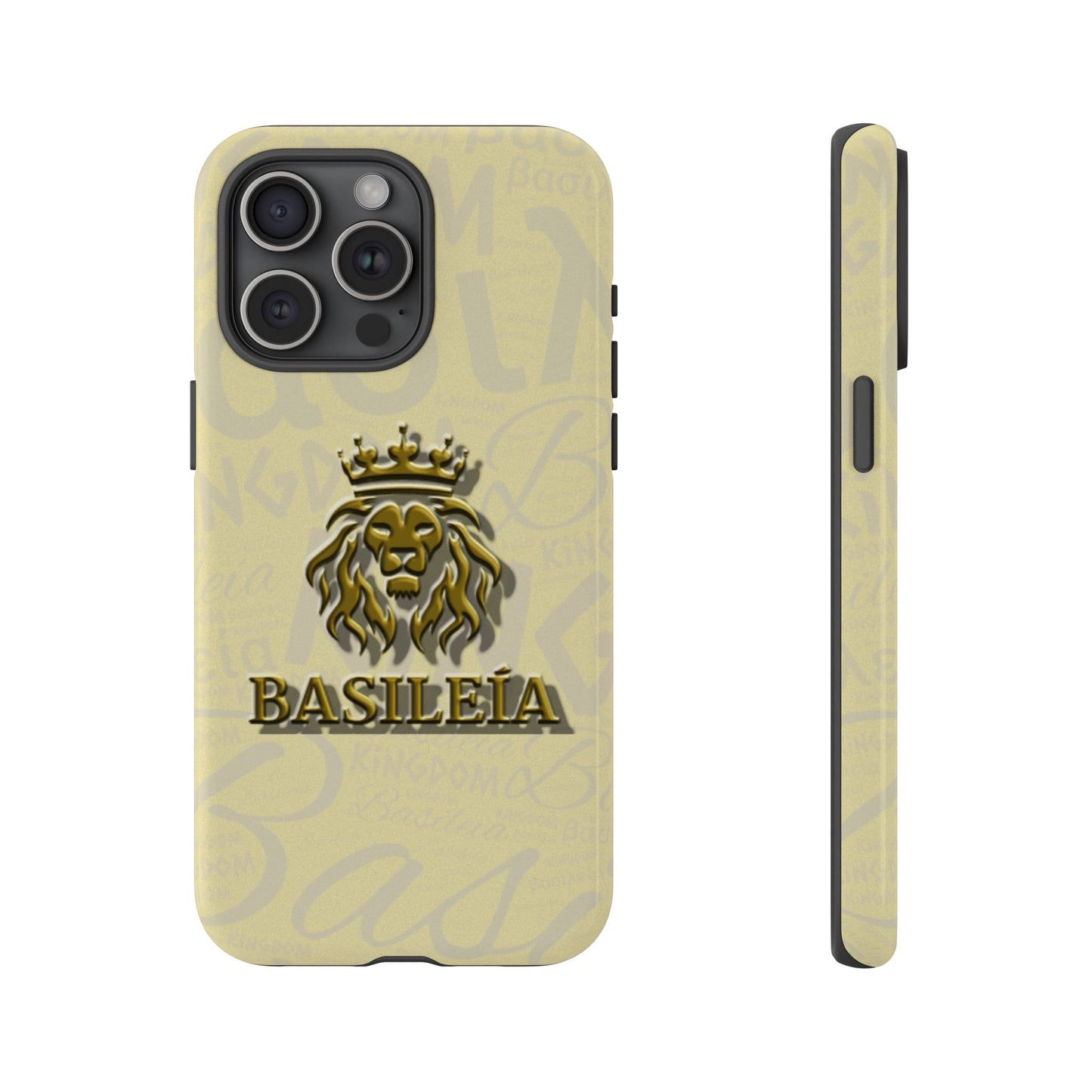 Kingdom of God "Basileia" Gold iPhone Tough Cases (including Pro, Plus, Pro Max, Mini, XR, XS series)