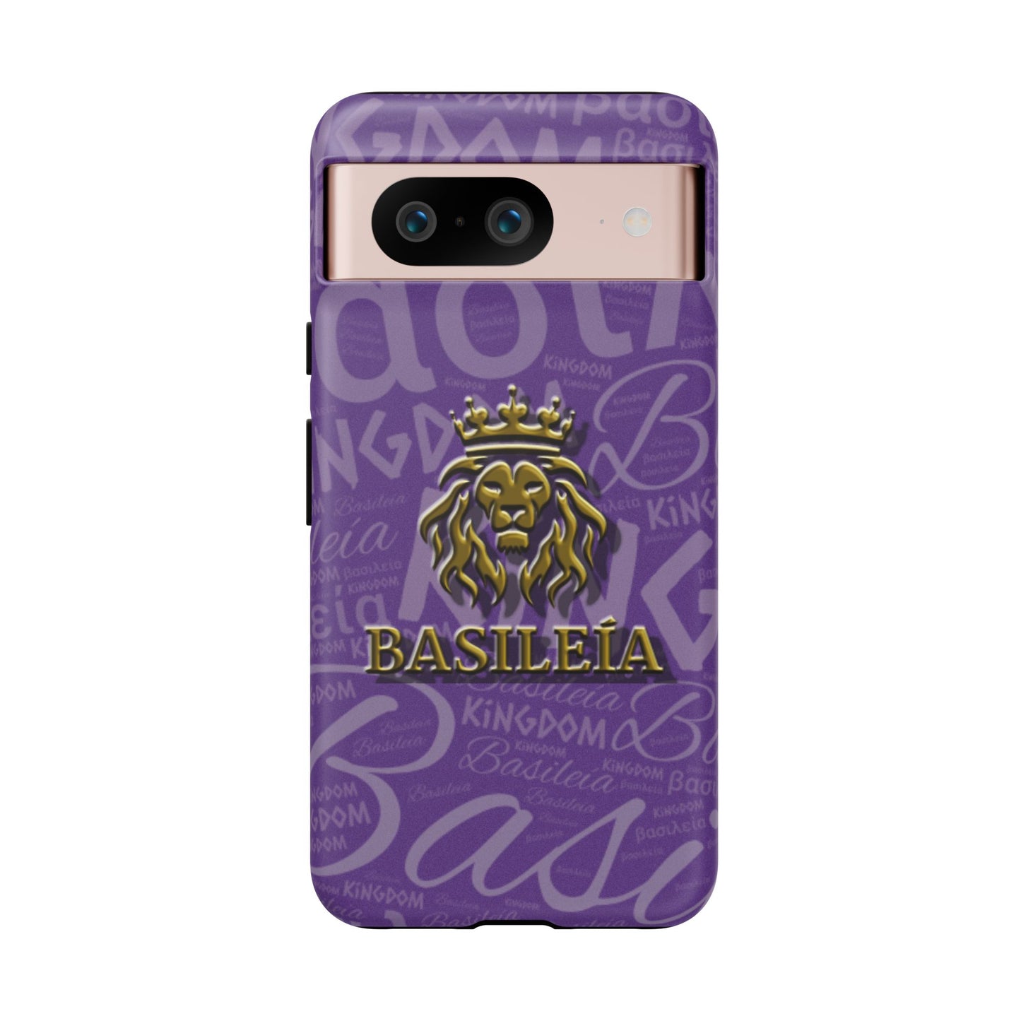 Kingdom of God "Basileía" Google Pixel Purple/Gold Tough Cases (Google Pixel 5, 5G, 6, 6 Pro, 7, 8 and 8 Pro)