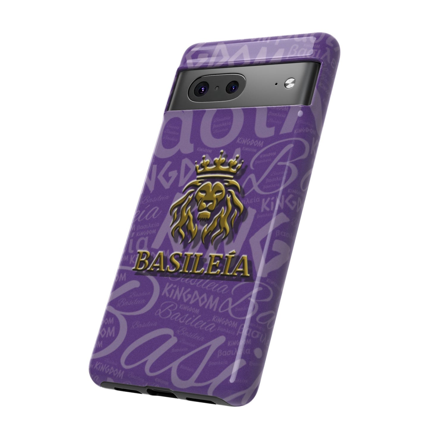 Kingdom of God "Basileía" Google Pixel Purple/Gold Tough Cases (Google Pixel 5, 5G, 6, 6 Pro, 7, 8 and 8 Pro)