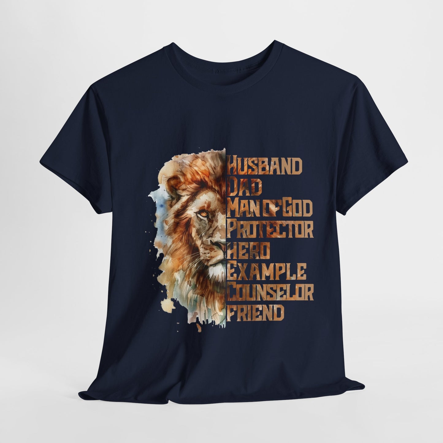Husband, Father, Man of God Heavy Cotton Tee