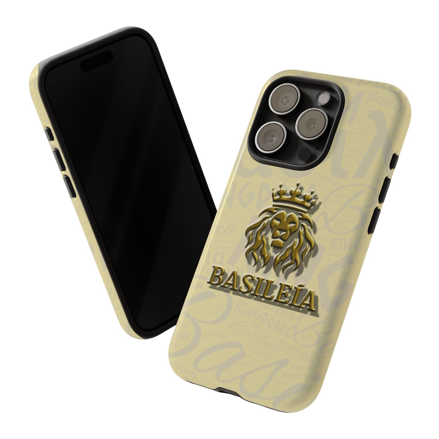 Kingdom of God "Basileia" Gold iPhone Tough Cases (including Pro, Plus, Pro Max, Mini, XR, XS series)