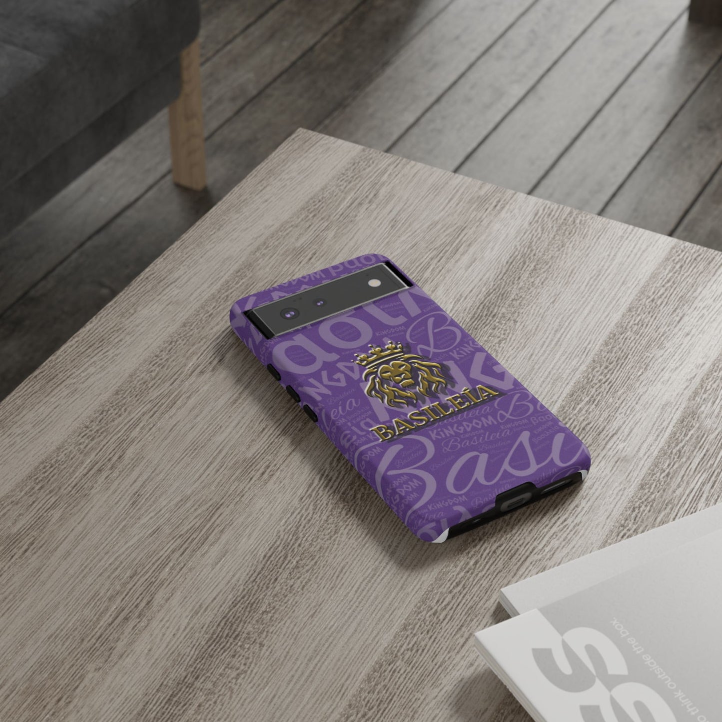 Kingdom of God "Basileía" Google Pixel Purple/Gold Tough Cases (Google Pixel 5, 5G, 6, 6 Pro, 7, 8 and 8 Pro)