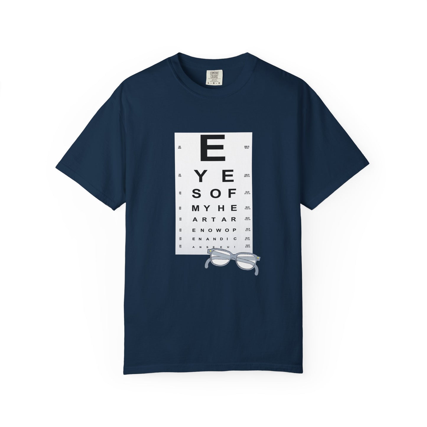 Eyes Open Eye Chart Unisex Garment-Dyed T-shirt