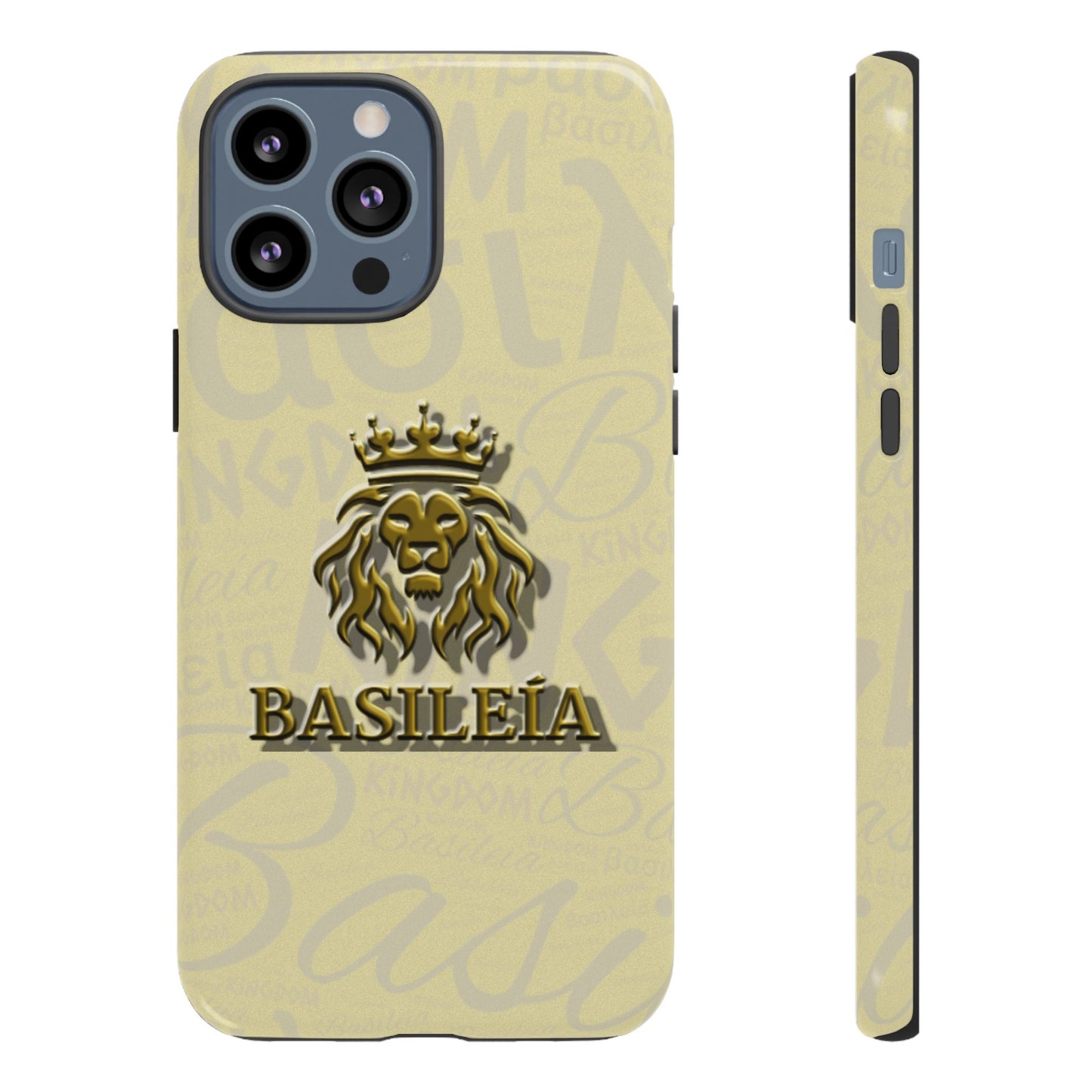 Kingdom of God "Basileia" Gold iPhone Tough Cases (including Pro, Plus, Pro Max, Mini, XR, XS series)