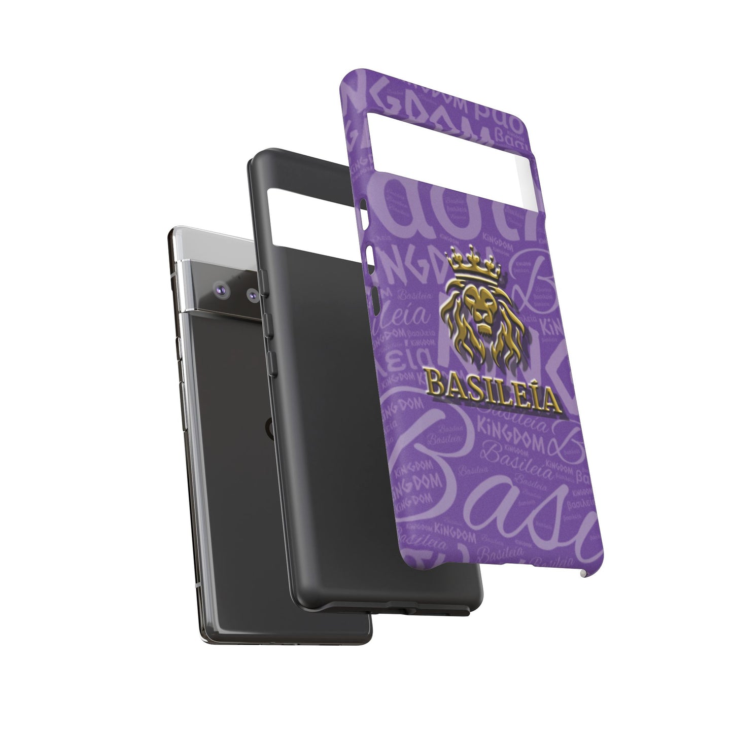 Kingdom of God "Basileía" Google Pixel Purple/Gold Tough Cases (Google Pixel 5, 5G, 6, 6 Pro, 7, 8 and 8 Pro)