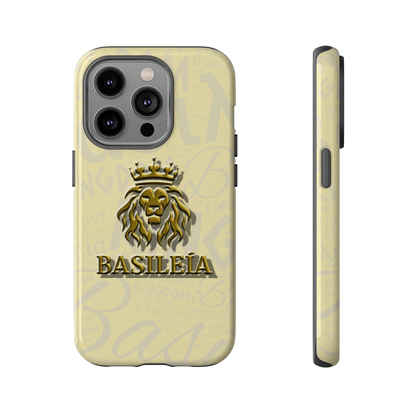 Kingdom of God "Basileia" Gold iPhone Tough Cases (including Pro, Plus, Pro Max, Mini, XR, XS series)